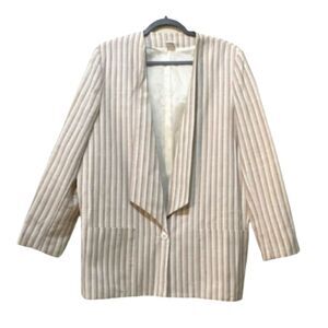 Vintage Michelle Stuart Pinstripe Blazer Jacket Dead Stock Womens16 Career NWT
